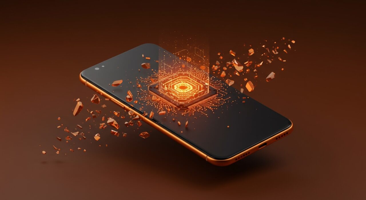 Representación conceptual de Android 17 con Gemini Intelligence e inteligencia artificial agéntica para el desarrollo de apps móviles.
