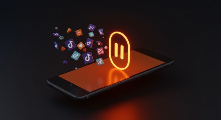 Representación conceptual del Android 17 Pause Point y la lucha contra el doomscrolling para mejorar la productividad de founders.