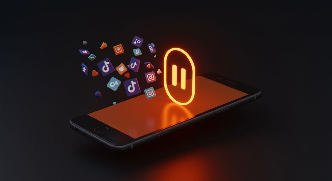 Representación conceptual del Android 17 Pause Point y la lucha contra el doomscrolling para mejorar la productividad de founders.