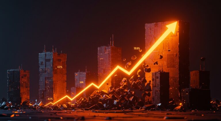 Gráfico conceptual de crecimiento de cuota de mercado de Anthropic frente a OpenAI y Google en IA empresarial 2026.