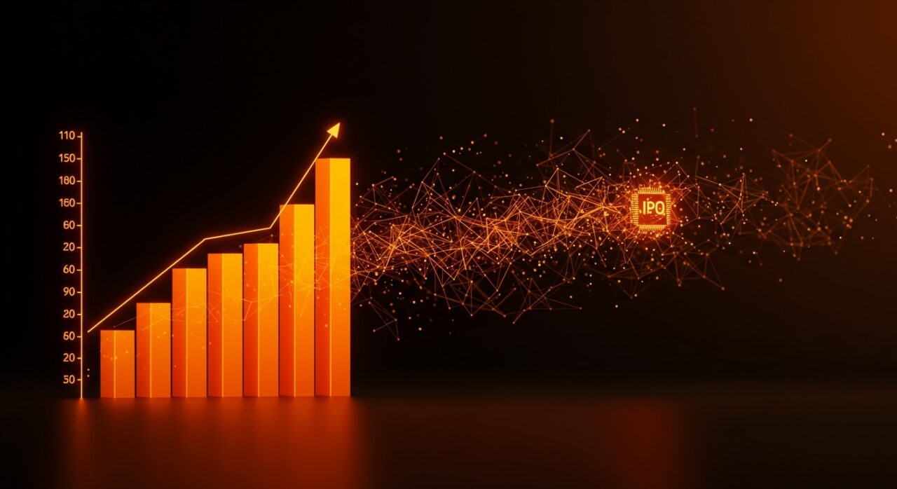Gráfico financiero y red neuronal representando la valoración de Anthropic y rondas de inversión en IA para startups.