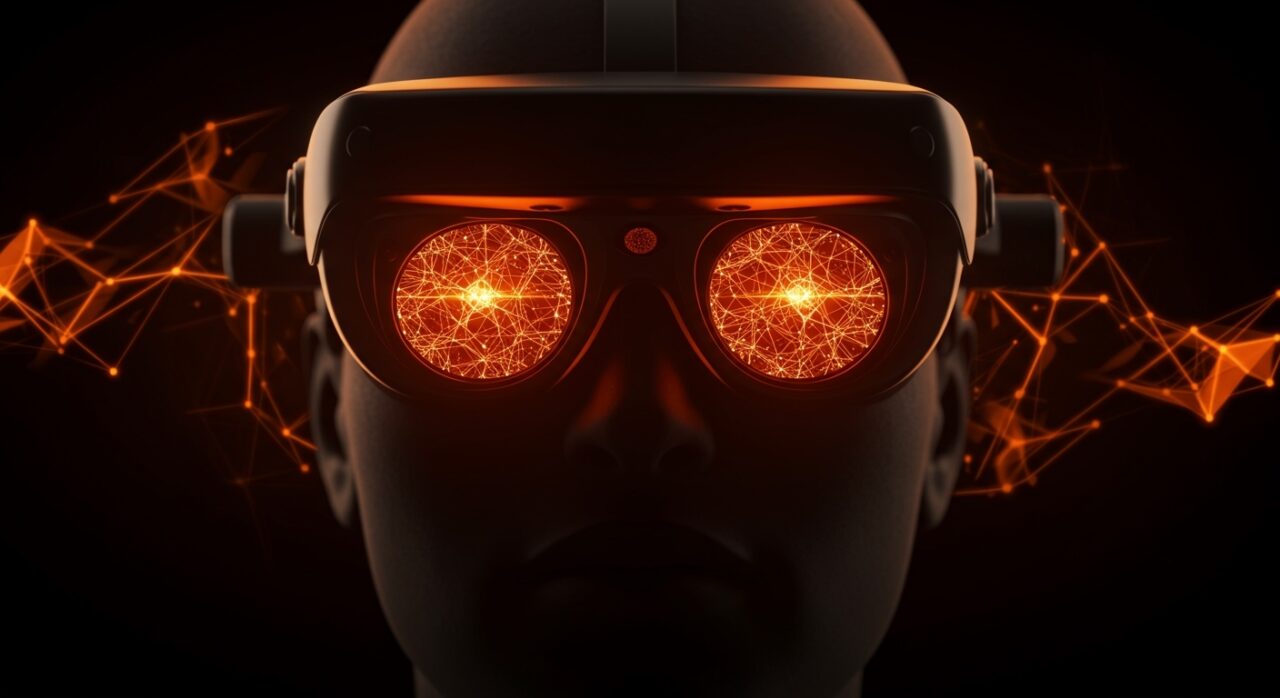 Interfaz de Apple Vision Pro con tecnología de seguimiento ocular y accesibilidad impulsada por IA para startups de health tech.