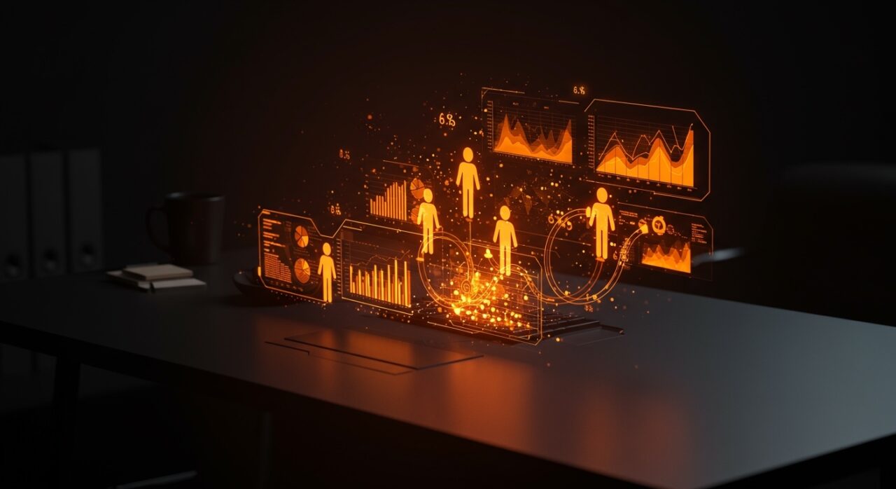 Automatización de back office con IA para founders, representando eficiencia operacional y escalabilidad en B2B SaaS.