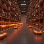 Automatización logística en Valencia con robots AGV y AMR, transformando la eficiencia operativa de almacenes para 2026.