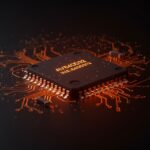Microcontrolador AVR de bajo costo ejecutando un servidor web, representando la innovación en hardware IoT para startups.