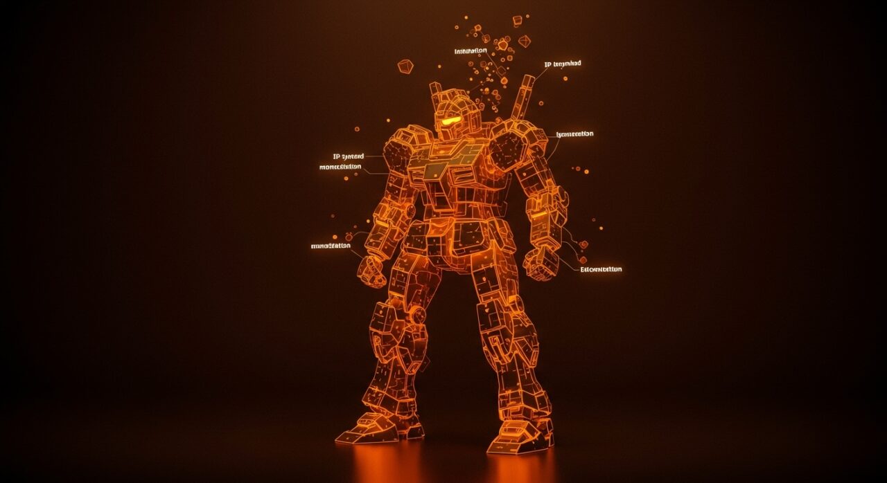 Estrategia de monetización transmedia y escalabilidad de Gundam como franquicia líder en Bandai Namco.