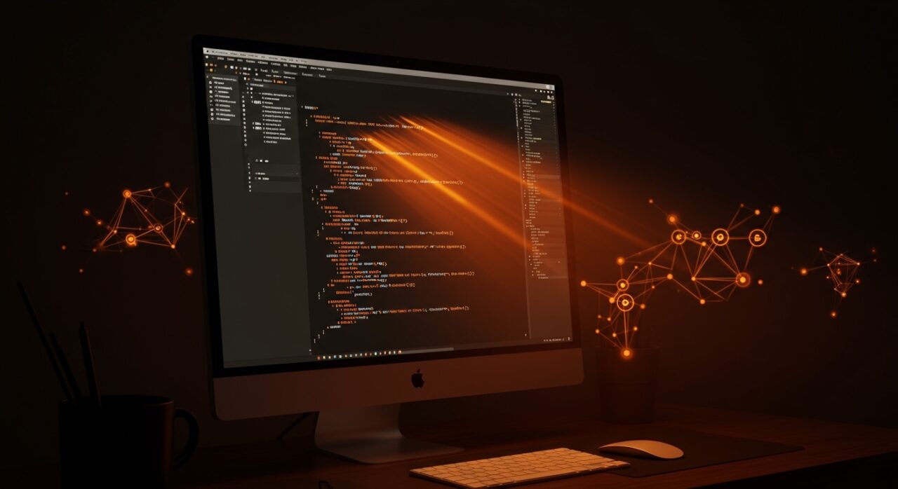 Interfaz de editor de código BBEdit 16 con integración de inteligencia artificial y automatización para desarrolladores Mac.
