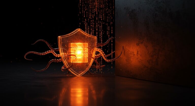 Representación conceptual de la privacidad digital y la retención de metadatos bajo la ley Bill C-22 en Canadá para startups tecnológicas.