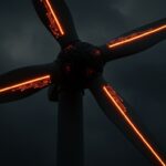 Aerogenerador con diseño de biomimética para reducir mortalidad de aves, innovación en energía eólica sostenible.
