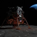Módulo lunar Blue Moon MK2 de Blue Origin para la misión NASA Artemis, representando la carrera espacial y oportunidades en el sector NewSpace.
