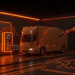 Sistema de intercambio de baterías CATL Choco-swap para camiones eléctricos, optimizando logística y costes operativos.