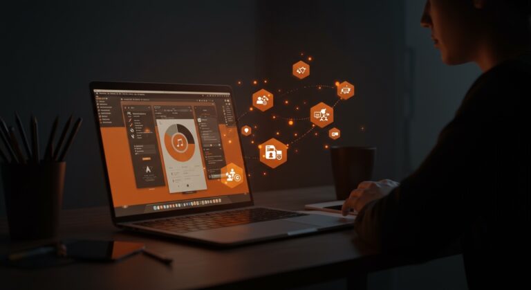 Desarrollador independiente trabajando en una app de nicho para Mac, representando el éxito de un micro-SaaS rentable.