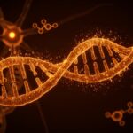 Representación conceptual de BioAI y terapia celular para el Parkinson, simbolizando la alianza entre Cellular Intelligence y Novo Nordisk.