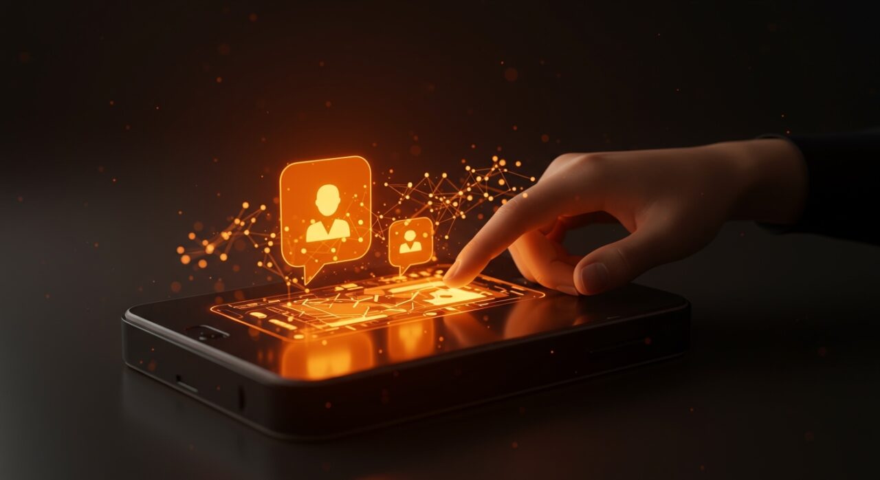 Representación visual de la implementación de chatbots de IA en startups y PYMES para optimizar la experiencia de usuario y tendencias tecnológicas 2026.