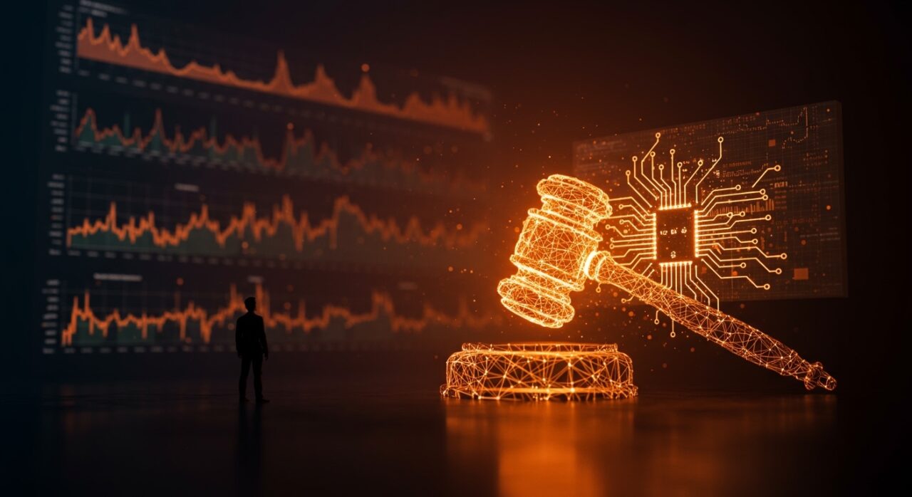 Representación visual de despidos masivos en el sector tech de China debido a la IA y el impacto de fallos judiciales en el empleo startup.