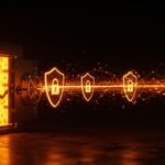 Ciberseguridad en startups: protección contra robo de credenciales y piratería streaming, concepto visual de seguridad digital.