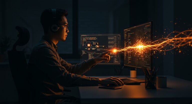 Ingenieros utilizando IA empresarial para desarrollo de software y ciberseguridad, representando la automatización y adopción de Cisco y OpenAI Codex.