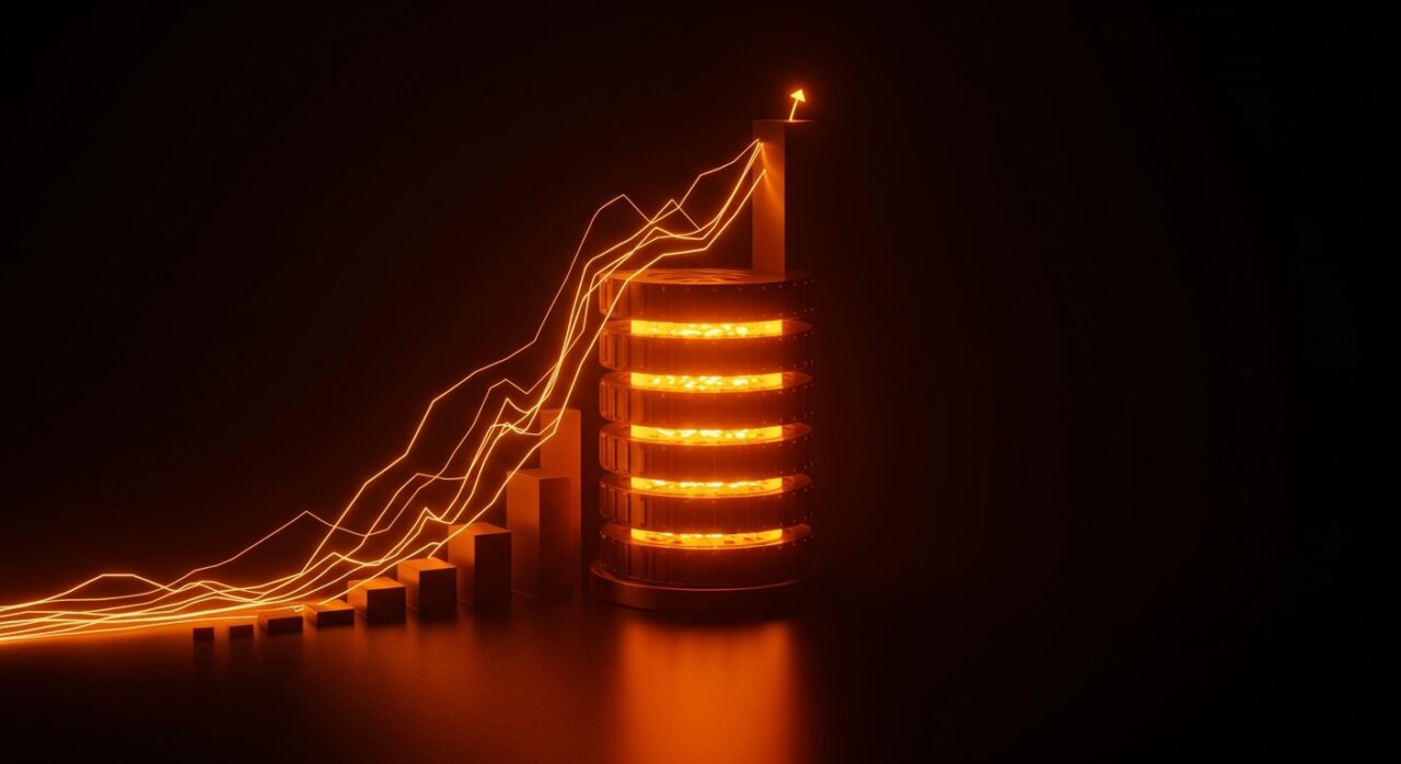 Crecimiento financiero de ClickHouse hacia su IPO, representando la escalabilidad de bases de datos analíticas en startups SaaS.