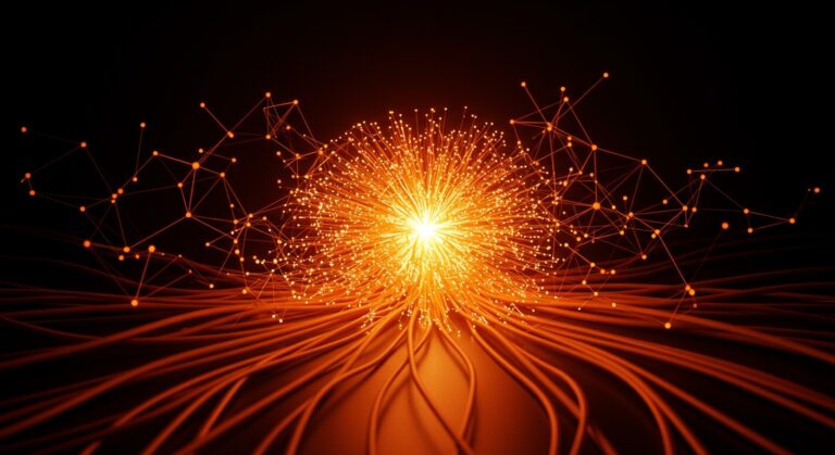 Infraestructura cloud evolucionando para agentes de IA, representando el futuro de internet y aplicaciones SaaS.