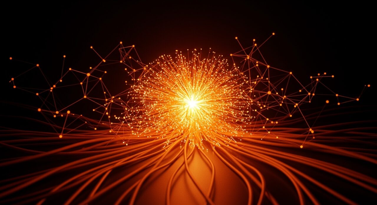Infraestructura cloud evolucionando para agentes de IA, representando el futuro de internet y aplicaciones SaaS.