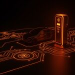 Gráfico abstracto de eficiencia energética en coches eléctricos para optimizar el ahorro y la gestión de carga.