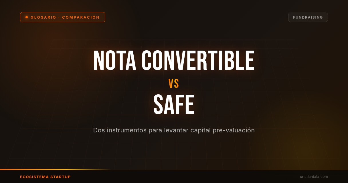 Nota Convertible vs SAFE: Diferencias para Levantar Capital