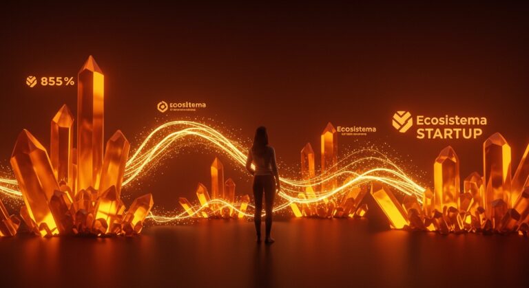 Mujer emprendedora liderando el crecimiento de su startup con financiamiento Corfo 2026, simbolizando el empoderamiento femenino en tecnología.