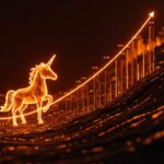 Representación conceptual de unicornio insurtech Corgi alcanzando valoración de 1.3 billones con tecnología de IA y funding.