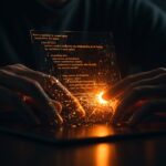 Desarrollador analizando código C++ con asistencia de IA para prevenir vulnerabilidades y errores críticos en software de alto rendimiento.