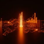 Crecimiento del ecosistema de startups en Colombia, inversión en tecnología, fintech y SaaS, representando el ascenso del emprendimiento tech.