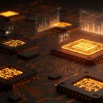 Representación conceptual de la escasez de chips de IA y la caída de ventas de motherboards en 2026, impacto en infraestructura tecnológica de startups.