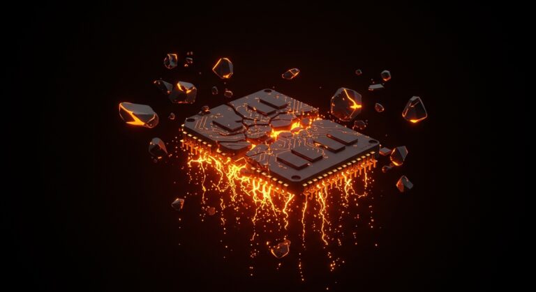 Representación conceptual de escasez de chips RAM y semiconductores impactando la industria del hardware gaming y startups.
