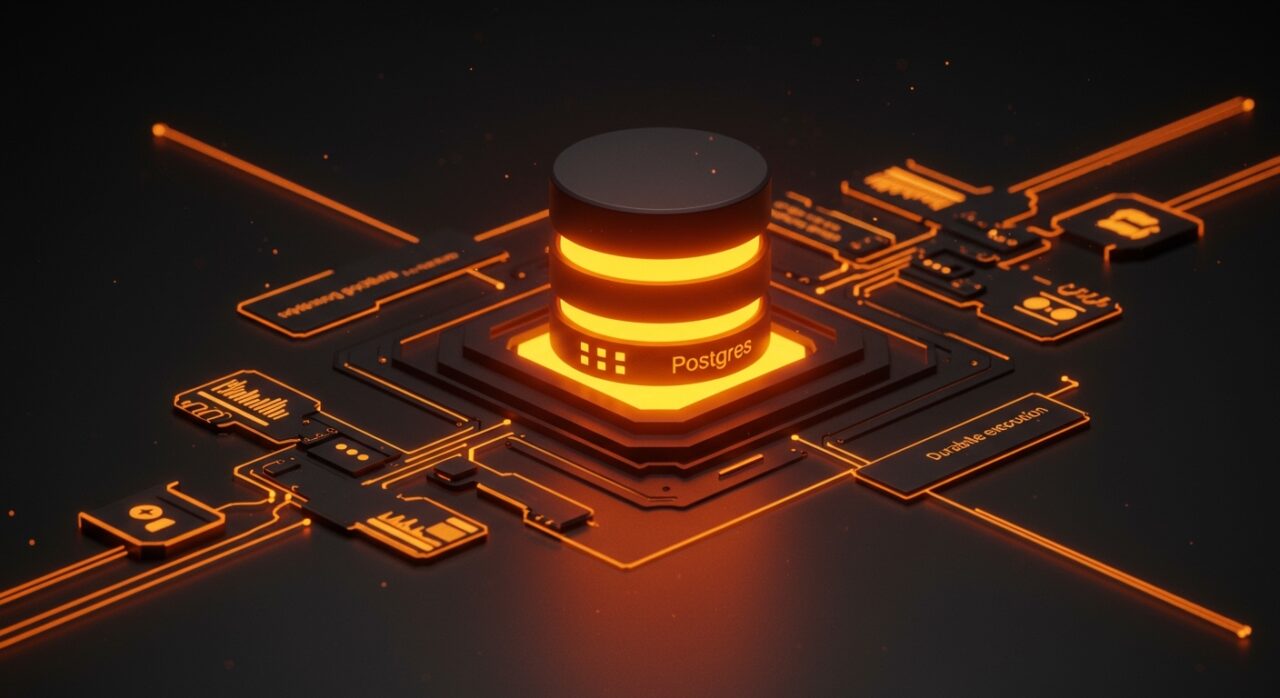 Arquitectura de backend con DBOS, utilizando Postgres como orquestador de workflows duraderos para startups.