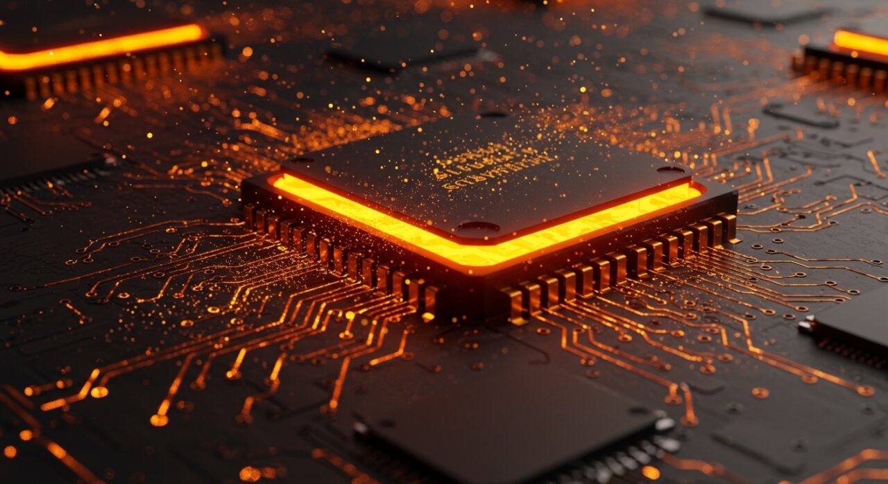 Representación conceptual de DeepSeek V4 y chips de IA chinos, simbolizando la reducción de costos y soberanía tecnológica para startups.