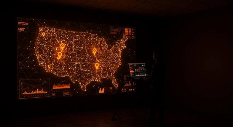 Mapa de vigilancia ALPR y privacidad de datos en el ecosistema startup tech estadounidense.