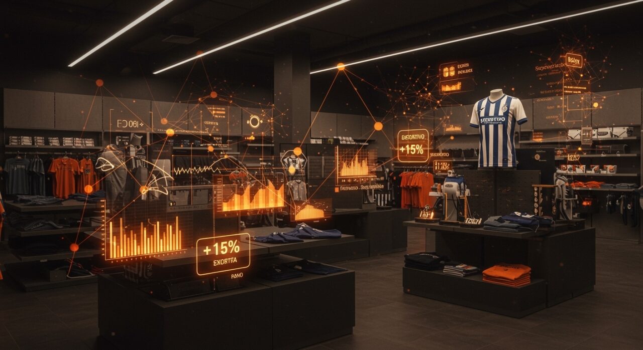 Tienda deportiva usa inteligencia artificial y analítica espacial para optimizar la exposición de productos y predecir ventas.