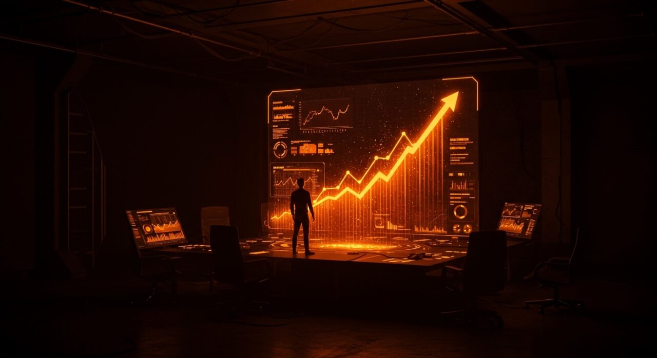 Representación visual de la eficiencia operativa y la automatización por IA en startups ante la tendencia de despidos tecnológicos.