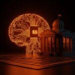 Concepto de GovTech e IA aplicada al sector público, representando la digitalización administrativa y el mercado B2G en España.