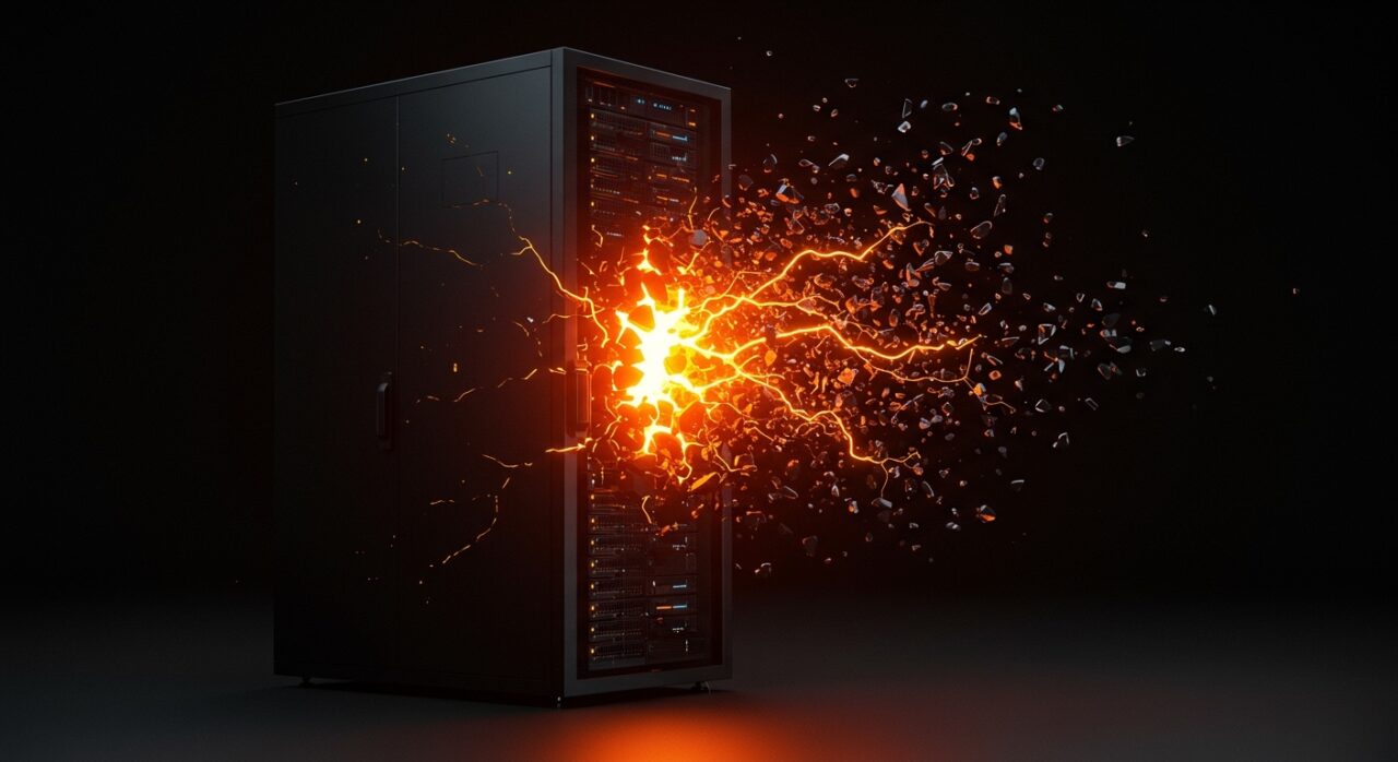 Representación visual de la vulnerabilidad DirtyFrag en servidores Linux, simbolizando el riesgo de seguridad y acceso root en infraestructura cloud SaaS.