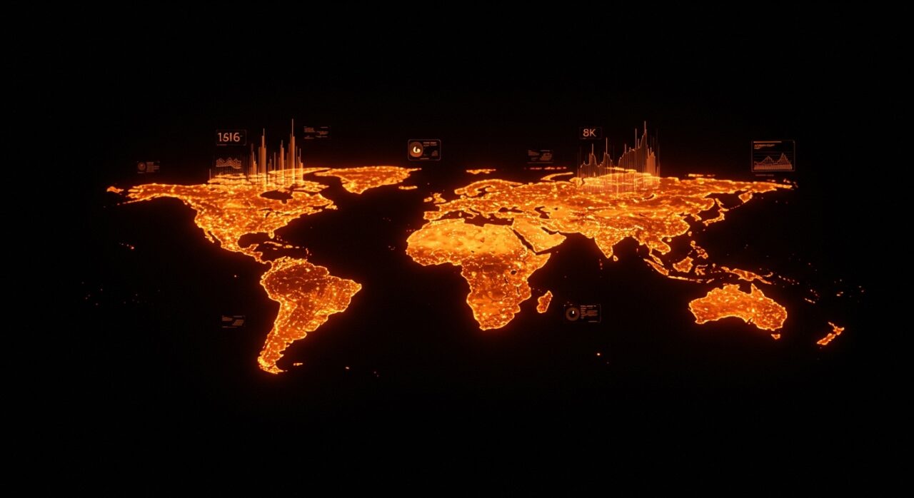 Representación visual de El Niño 2027 y el impacto del cambio climático en startups de ClimateTech y agricultura.