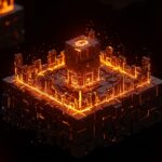 Representación conceptual de una cap table de startup con errores de capitalización y dilución de equity en tonos naranja y negro.