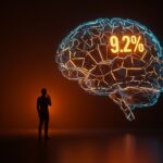 Concepto de escepticismo frente a la inteligencia artificial en startups, representando ética tecnológica y responsabilidad en la automatización.