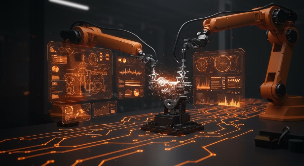 Representación de industria 4.0 y automatización industrial en FABTECH México 2026 para startups de manufactura avanzada.