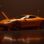 Diseño futurista del Ferrari Luce, el primer vehículo eléctrico de Ferrari en colaboración con Jony Ive para startups tecnológicas.