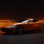 Ferrari Luce, el primer vehículo eléctrico de Ferrari diseñado por Jony Ive, representando la innovación y la transformación tecnológica.