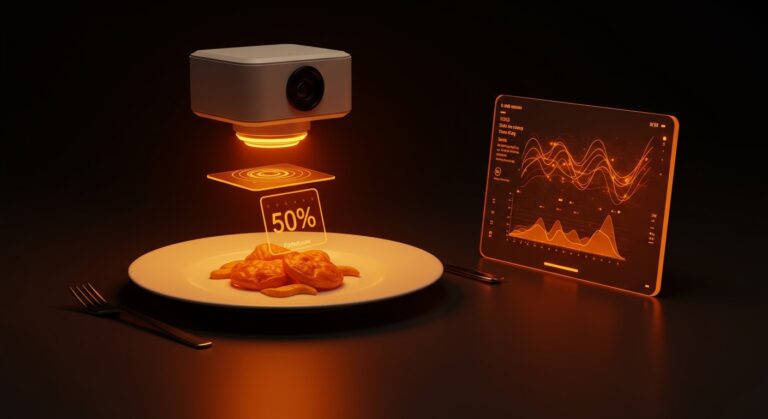 Tecnología PlateScan de FooQai utilizando IA para reducir el desperdicio de alimentos en restaurantes, ganadora del concurso FoodTech.