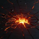 Representación conceptual de la vulnerabilidad Fragnesia Linux y seguridad de infraestructura en el kernel, con tonos naranja y negro.