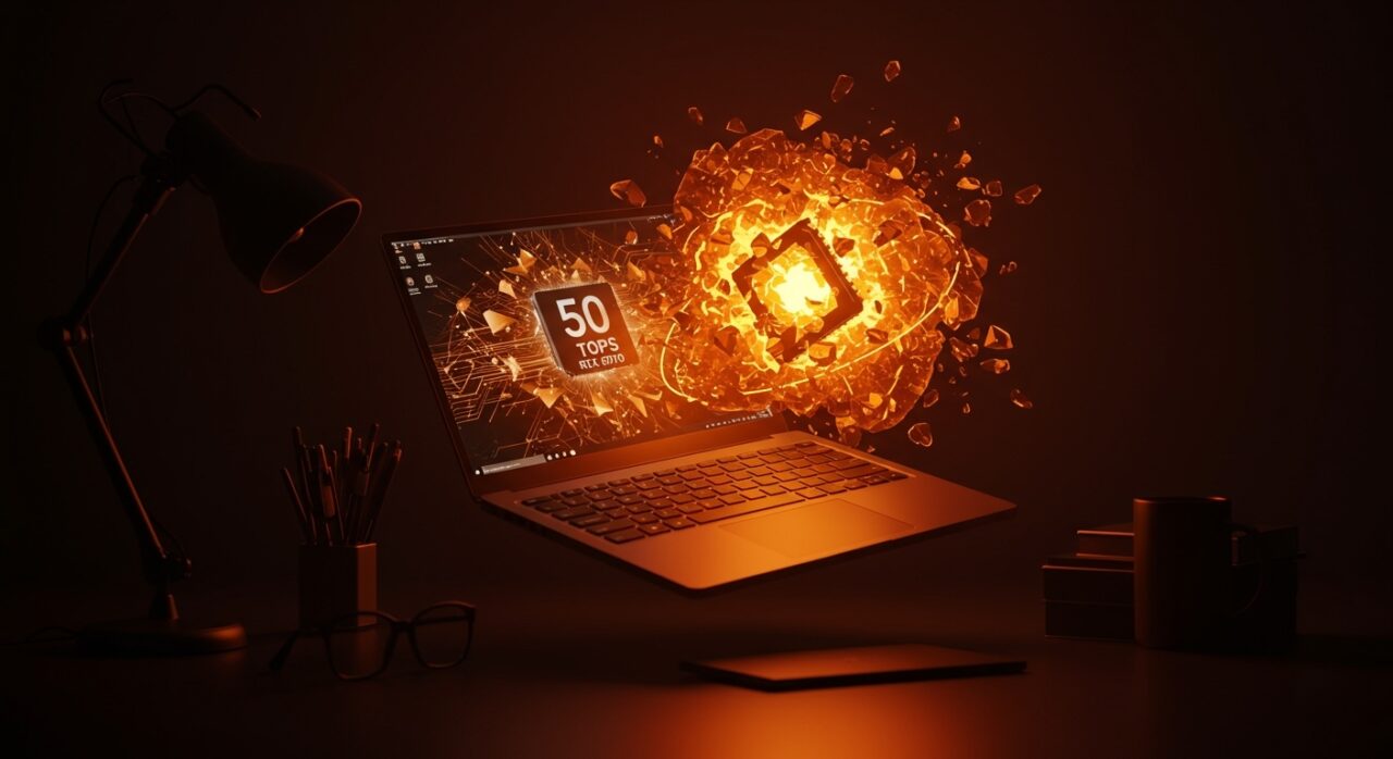 Laptop Samsung Galaxy Book6 Ultra con efectos de inteligencia artificial y potencia RTX 5070 para emprendedores y founders de startups.
