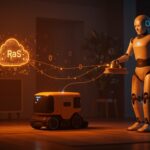 Robot humanoide realizando tareas domésticas, representando el modelo de negocio RaaS en la robótica de consumo.