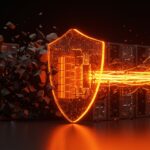Escudo digital de seguridad Google Cloud Fraud Defense protegiendo una infraestructura SaaS contra bots e inteligencia artificial maliciosa.